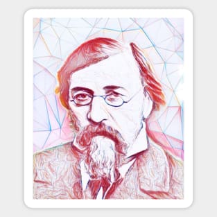 Nikolay Chernyshevsky Portrait | Nikolay Chernyshevsky Artwork | Line Art Magnet